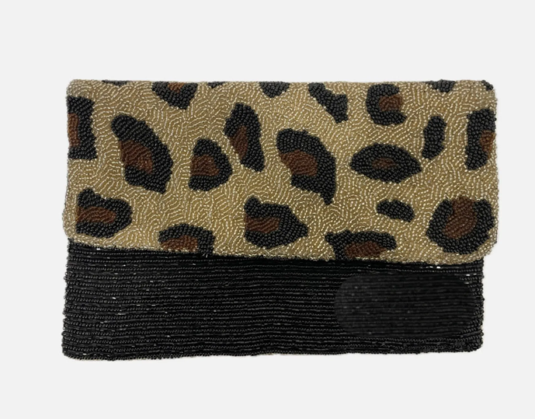 Sample: Black and Leopard clutch