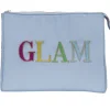 Sample GLAM blue cosmetic Nylon bag