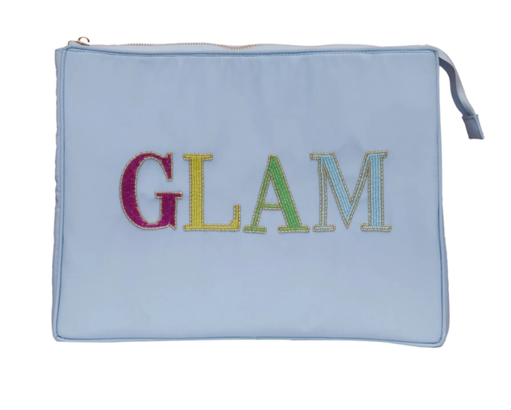 Sample GLAM blue cosmetic Nylon bag