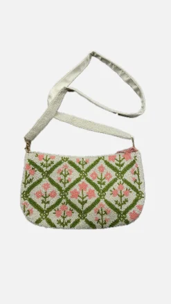 Sample peach Pink lime floral strap bag